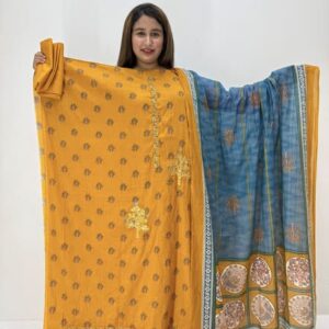Stitched 3 Pcs - Yellow