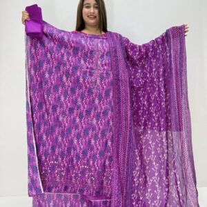 Stitched 3 Pcs - Violet